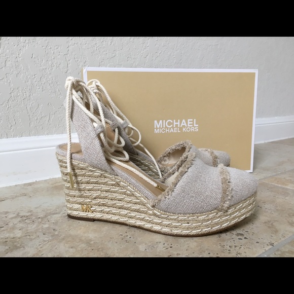 Michael Kors Shoes - Michael Kors Tibby Close Toe Wedge Sandals
